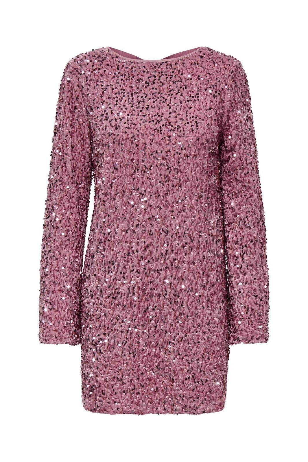 Only Onlanika Sequins Ls Bow Dress