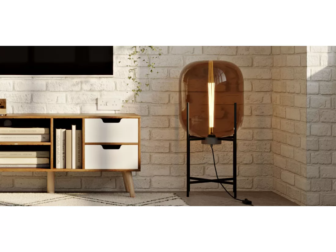 Lampadaire Design - Lampe de Salon - Grand - Grau Fumée