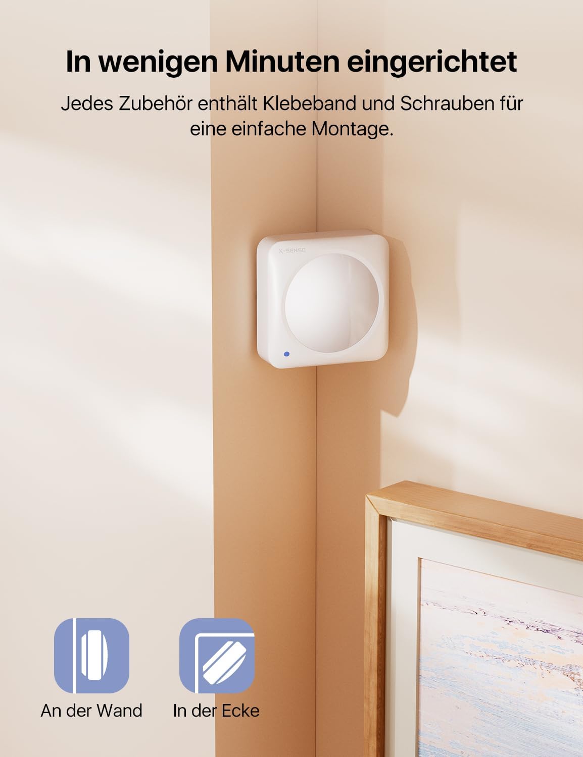 X-Sense Smart Home Sicherheitssystem AS08, Alarmanlage für Tür und Fenster, Codeschloss für die Haustür mit App, funktioniert mit Alexa, Tür- und Fenstersensoren, Bewegungsmeldern, Smart Home Keypad