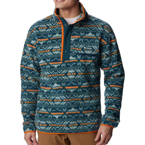 Sweat polaire COLUMBIA M HELVETIA 1/2 SNAP FLEECE NIGHT WAVE CHECKERED/PEAKS MULTI/NIGHT WAVE/BRIGHT ORANGE