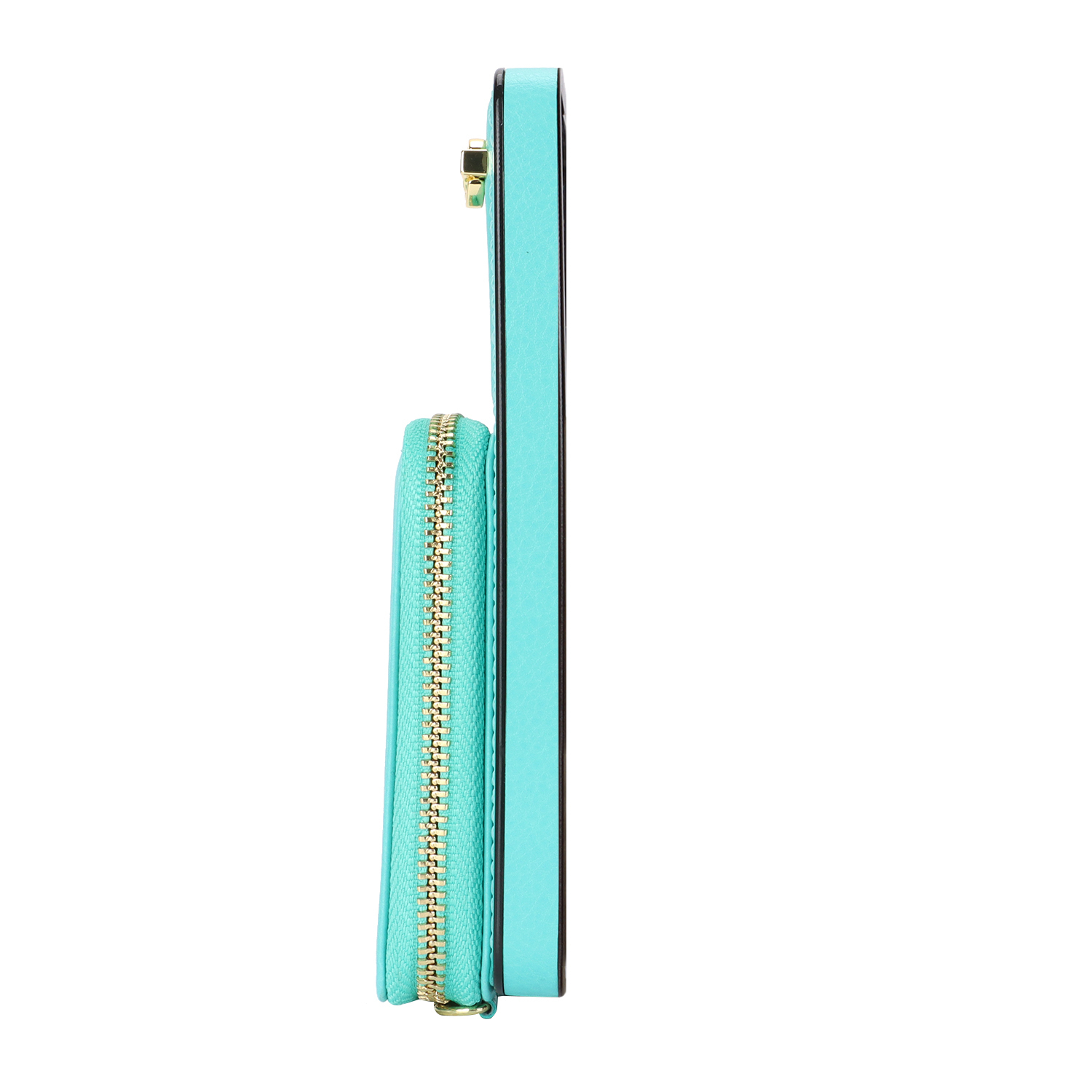 Samsung Galaxy S24  Plus Necklace Leder Schutz Hülle mit Kartenfächer   Handykette (140cm) - Türkis