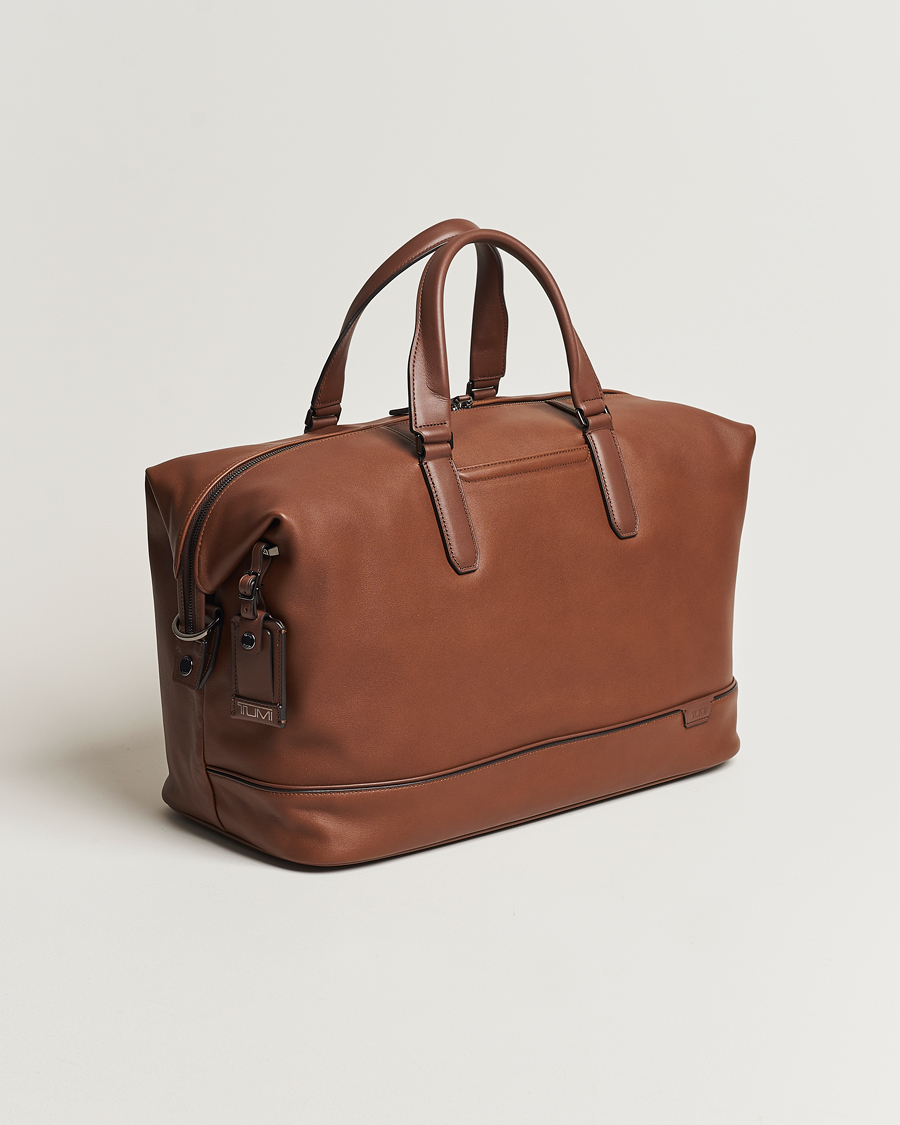 TUMI Harrison Nelson Leather Duffel Cognac