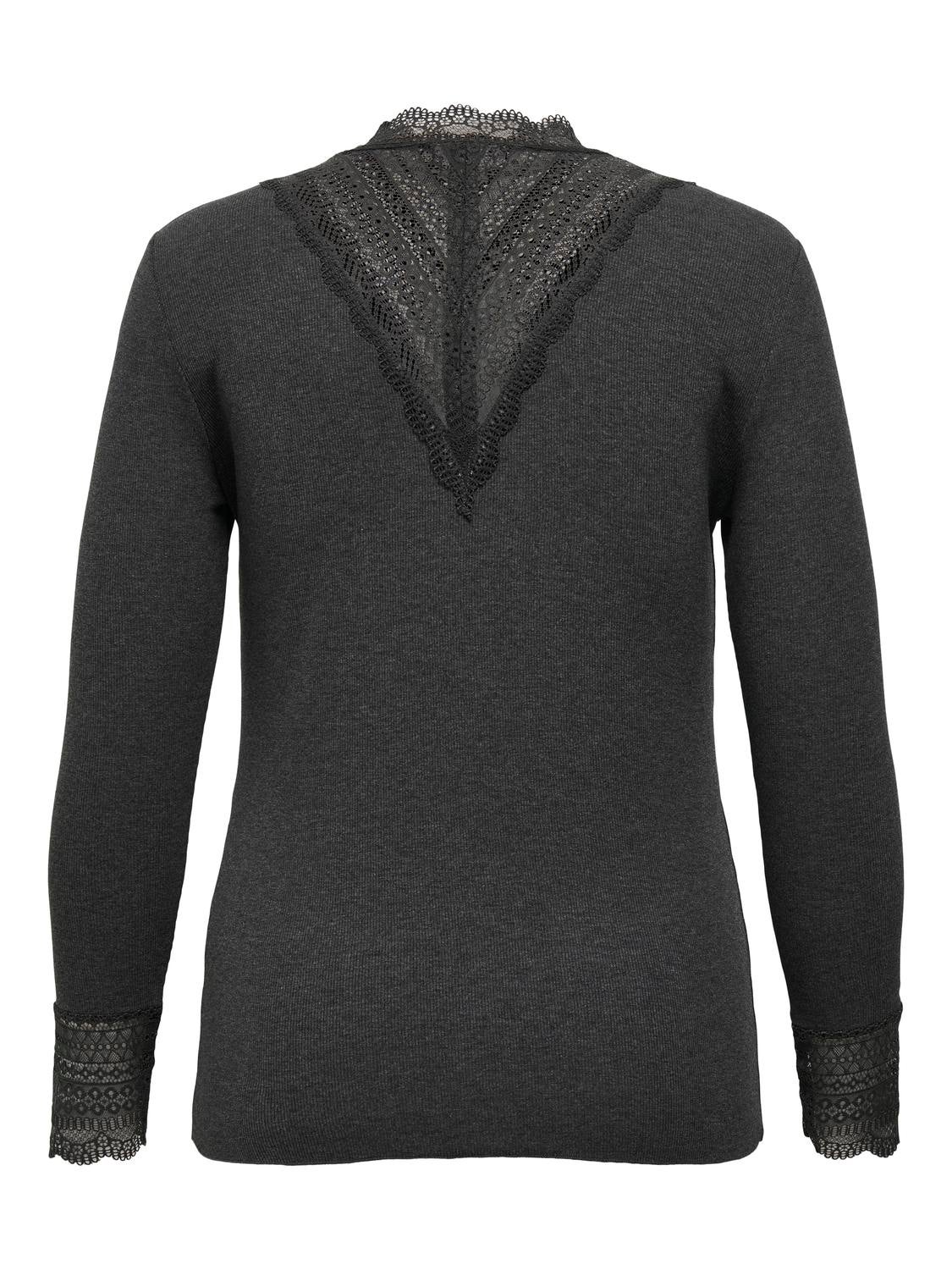 CARTILDE Top Dark Grey Melange