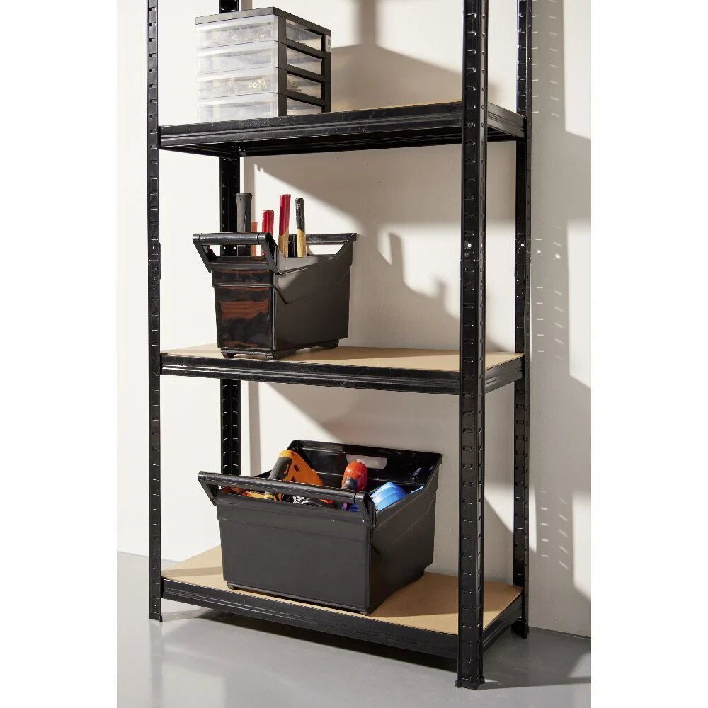 Étagère sur pied bois métal 4 niveaux 75xH149x30cm