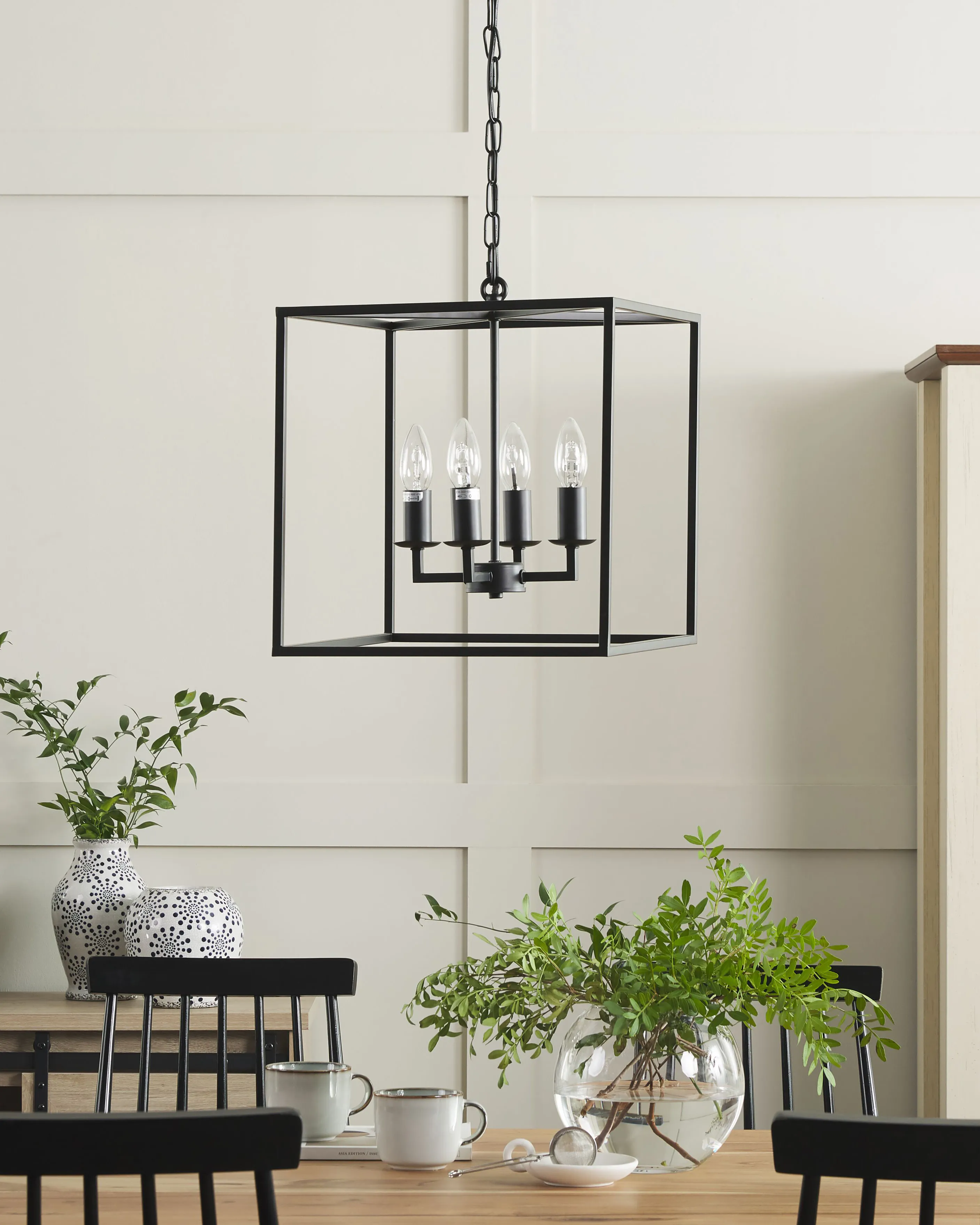 Plafondlamp WANCHET Metaal Zwart