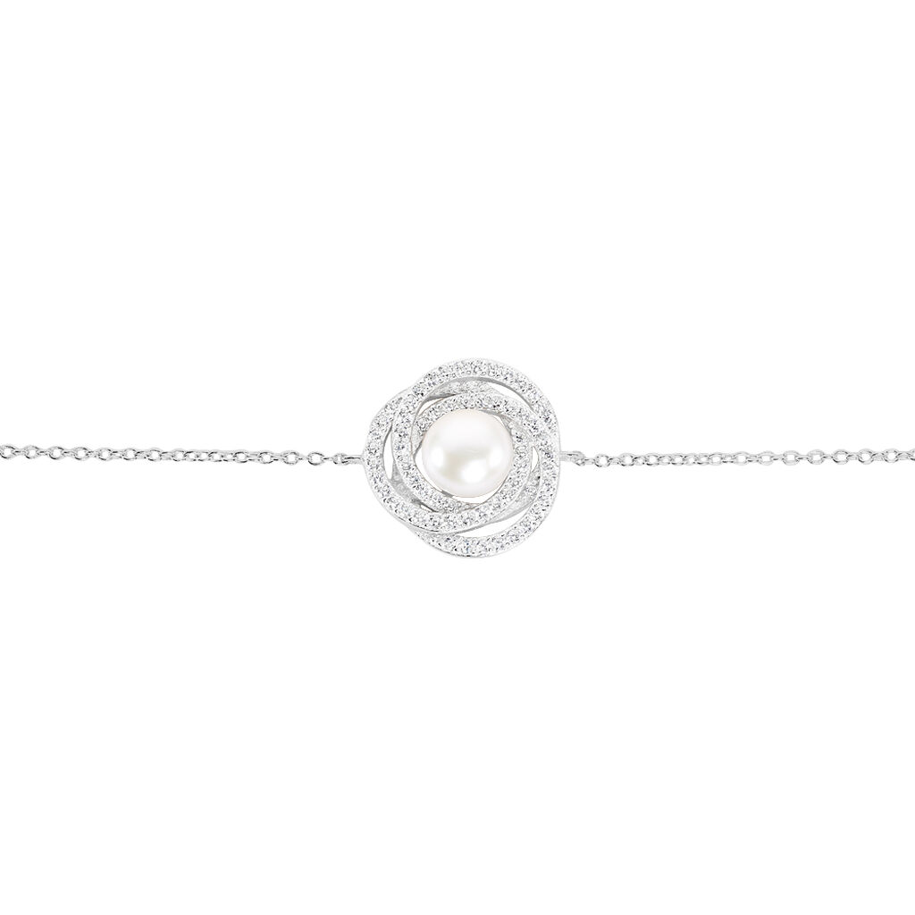 Bracelet Matilda Argent Blanc Perle De Culture Et Oxyde De Zirconium