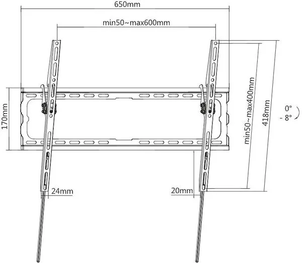 NorStone Fix 3780 Tilt Supports TV