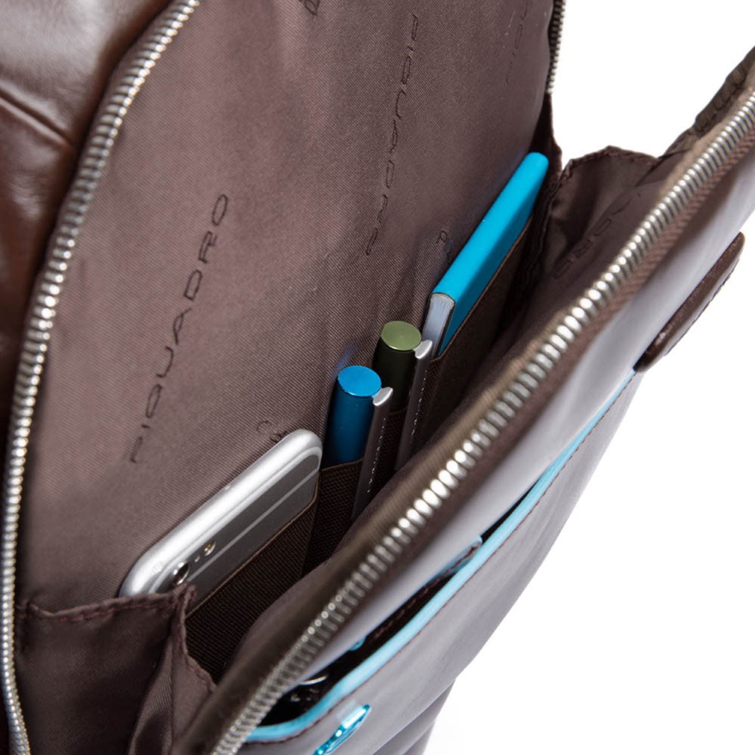 Piquadro Blue Square Computer Backpack with iPad Compartment black