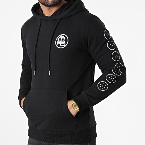 Sweat Capuche Logo Noir Blanc