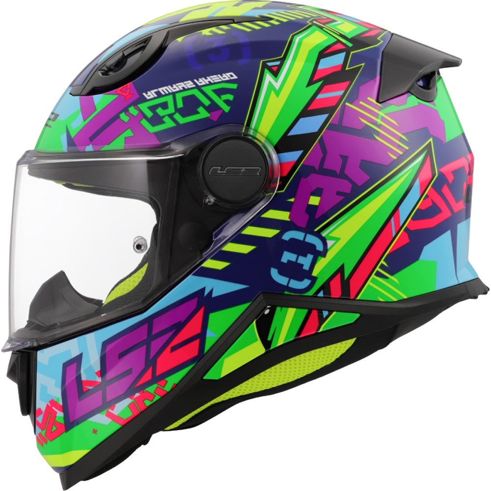 LS2 - Casque enfant FF812 Kid Svent Bleu / Vert / Violet / Brillant