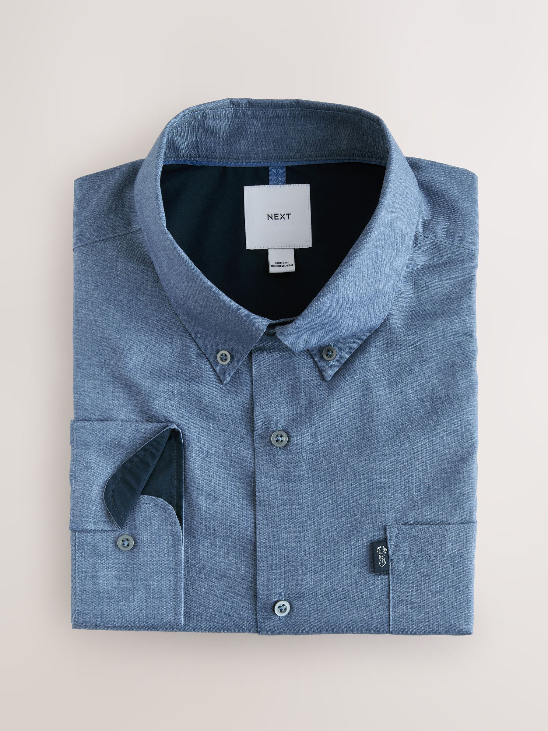 Blauw - Long Sleeve Oxford Shirts 3 Pack