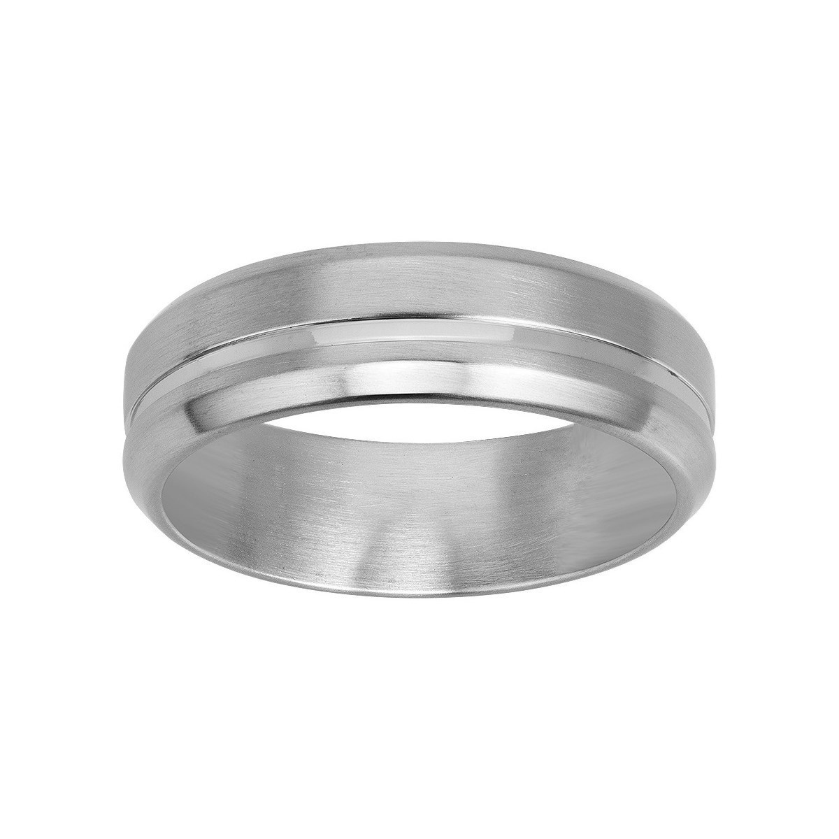 Bague en Acier 316L - blanc mat