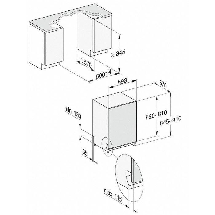 Miele Vollintegrierbarer Geschirrspüler G 7285 SCVi XXL Edelstahl