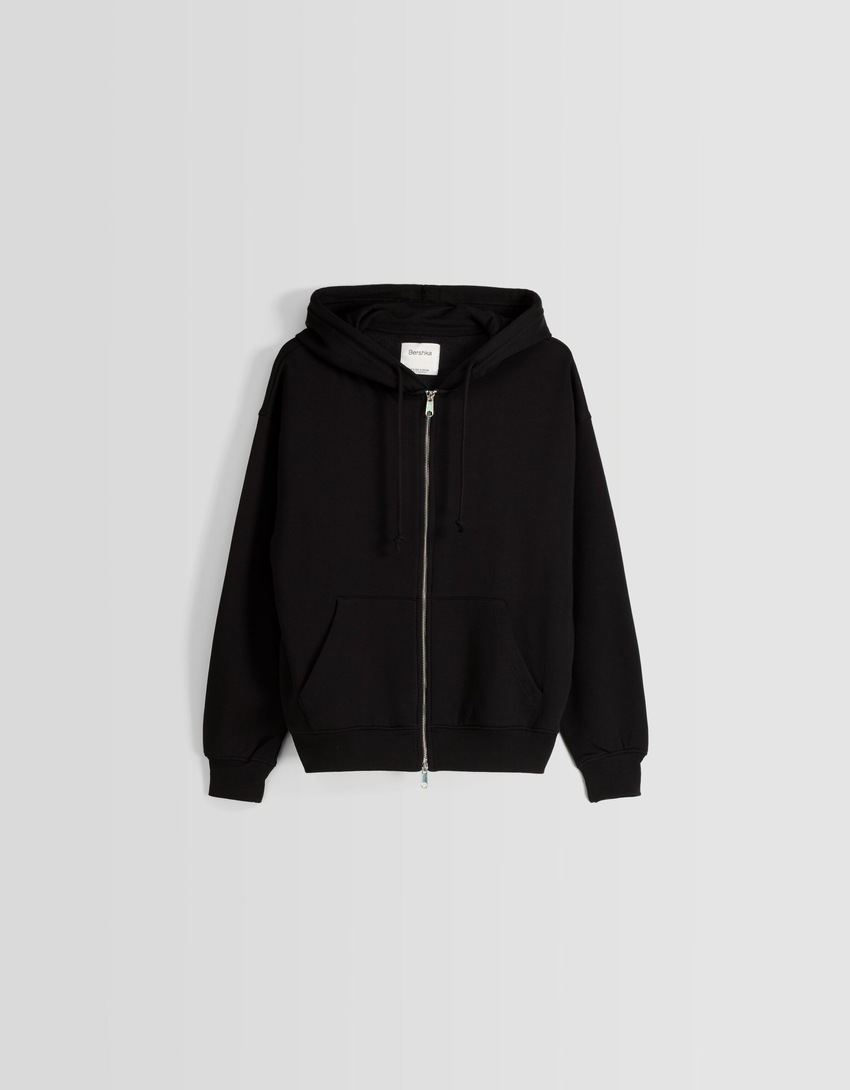 Moletom com zíper oversized