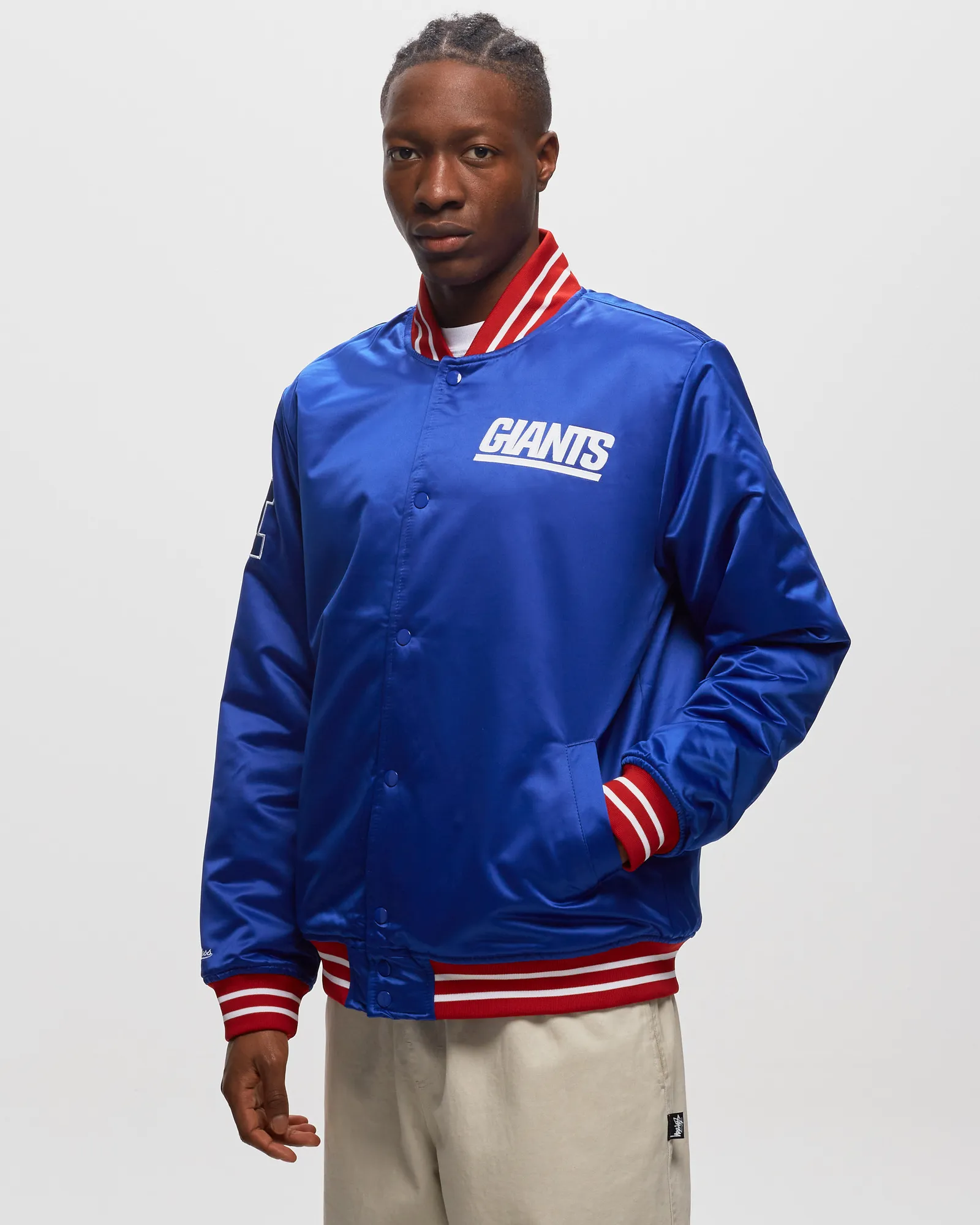 Mitchell & Ness NFL Heavyweight Satin Jacket New York GIANTS