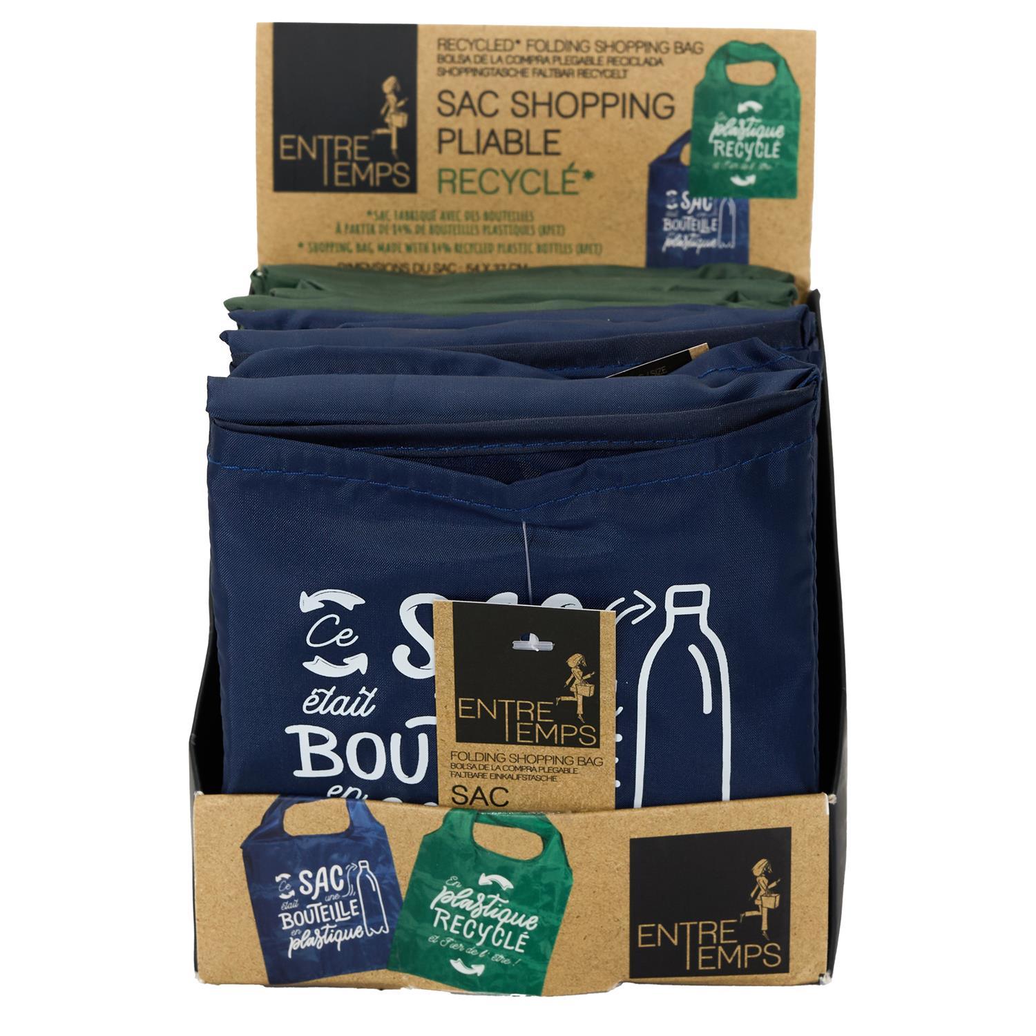 SAC SHOPPING PLIABLE RECYCLE 38X60CM