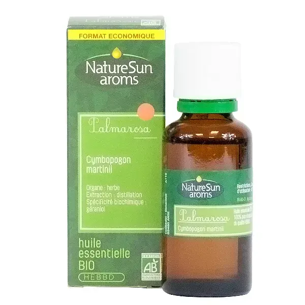 Óleo Essencial de Palmarosa Orgânico NatureSun Aroms 30ml