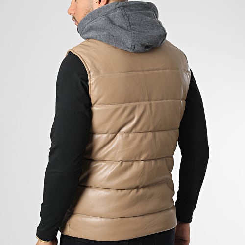Doudoune Capuche Sans Manches 5143 Beige