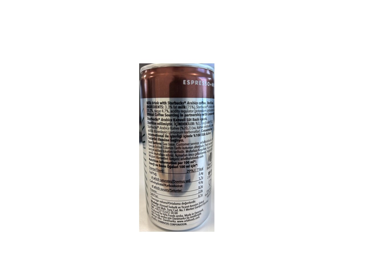 BEBIDA LACTEA STARBUCKS DOUBLESHOT ESPRESSO 200ML