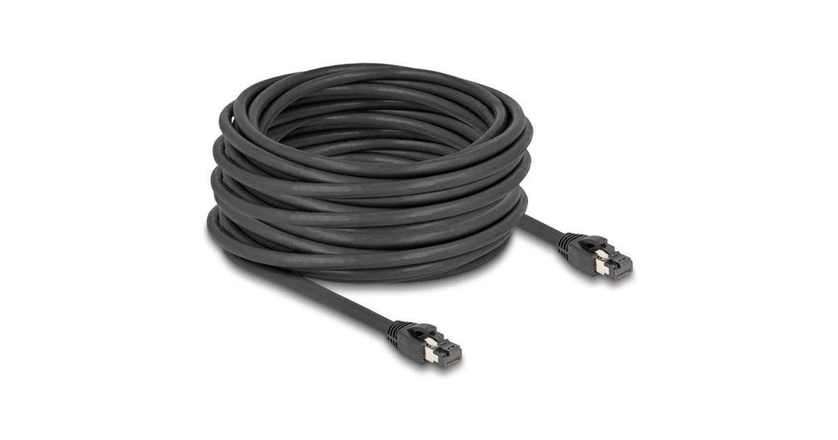 DeLOCKPatchkabel S/FTP, RJ-45 met Cat.8.1  (Zwart, 15 meter)