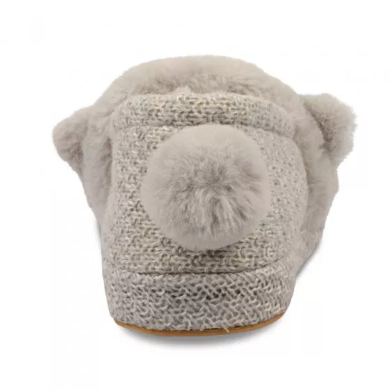 Chaussons lapin GRIS MERRY SCOTT