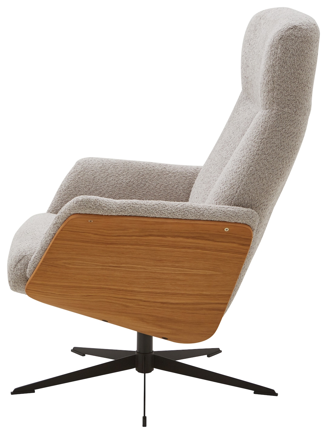 LIV'IN Sessel mit Hocker MALMÖ light grey/ Eiche
