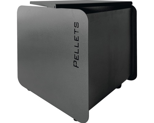Lienbacher pelletcontainer met wielen, 54x50 cm, zwart