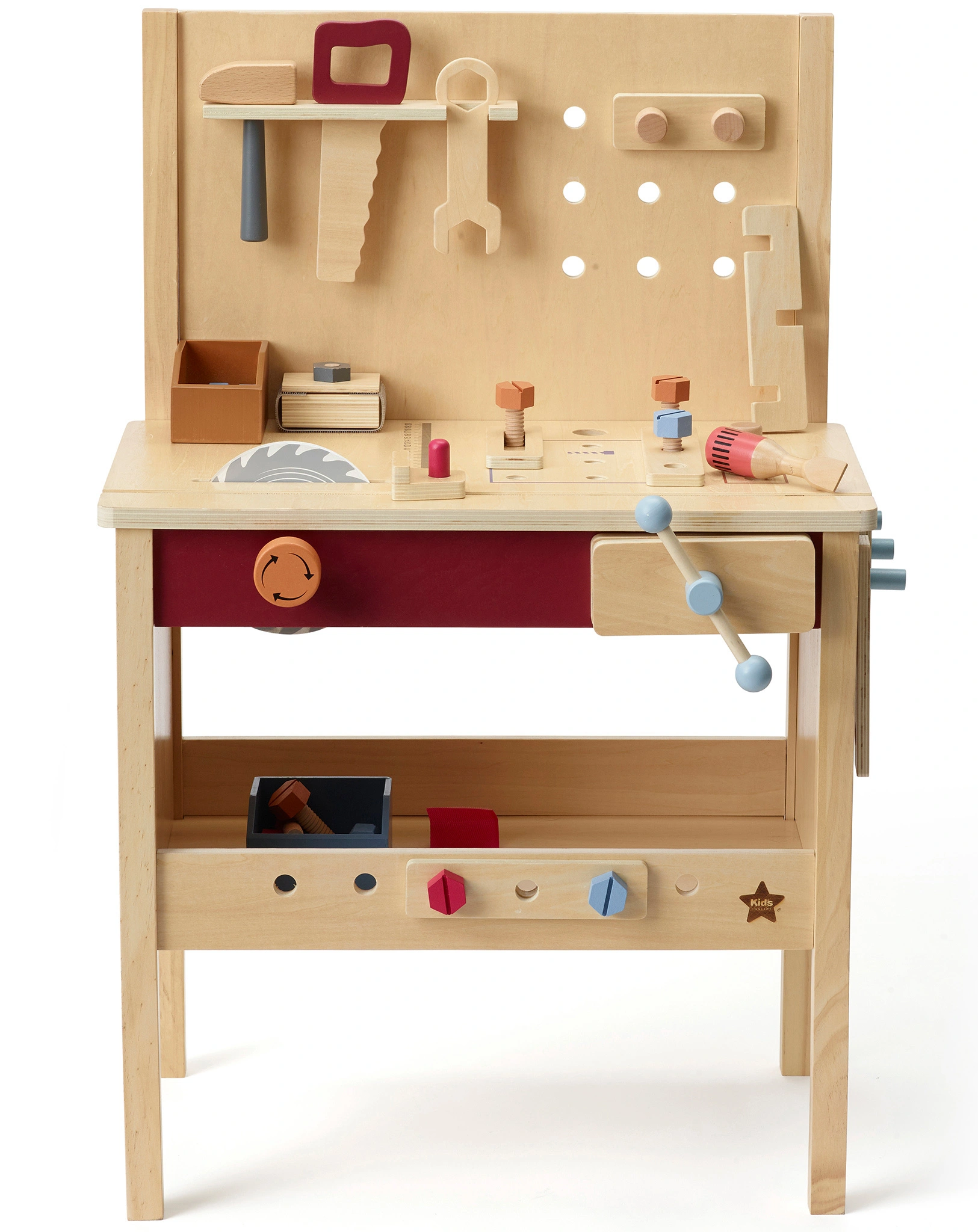 Holz-Werkbank CRAFTSKIDS 39-teilig in bunt