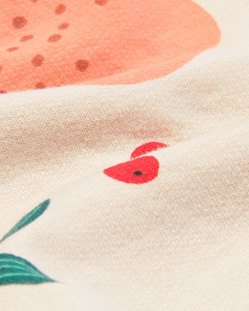 robe sweat bébé à froufrous écru