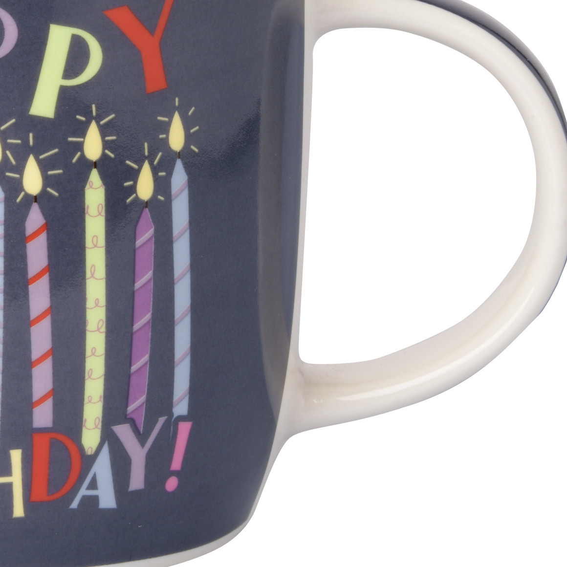My Home Tasse mit Happy Birthday-Schriftzug dunkelblau