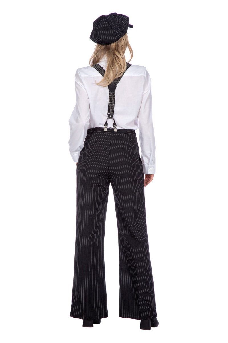 Roaring Twenties 20S Verkleedset Zwart Dames Broek En Hoed 2 delig