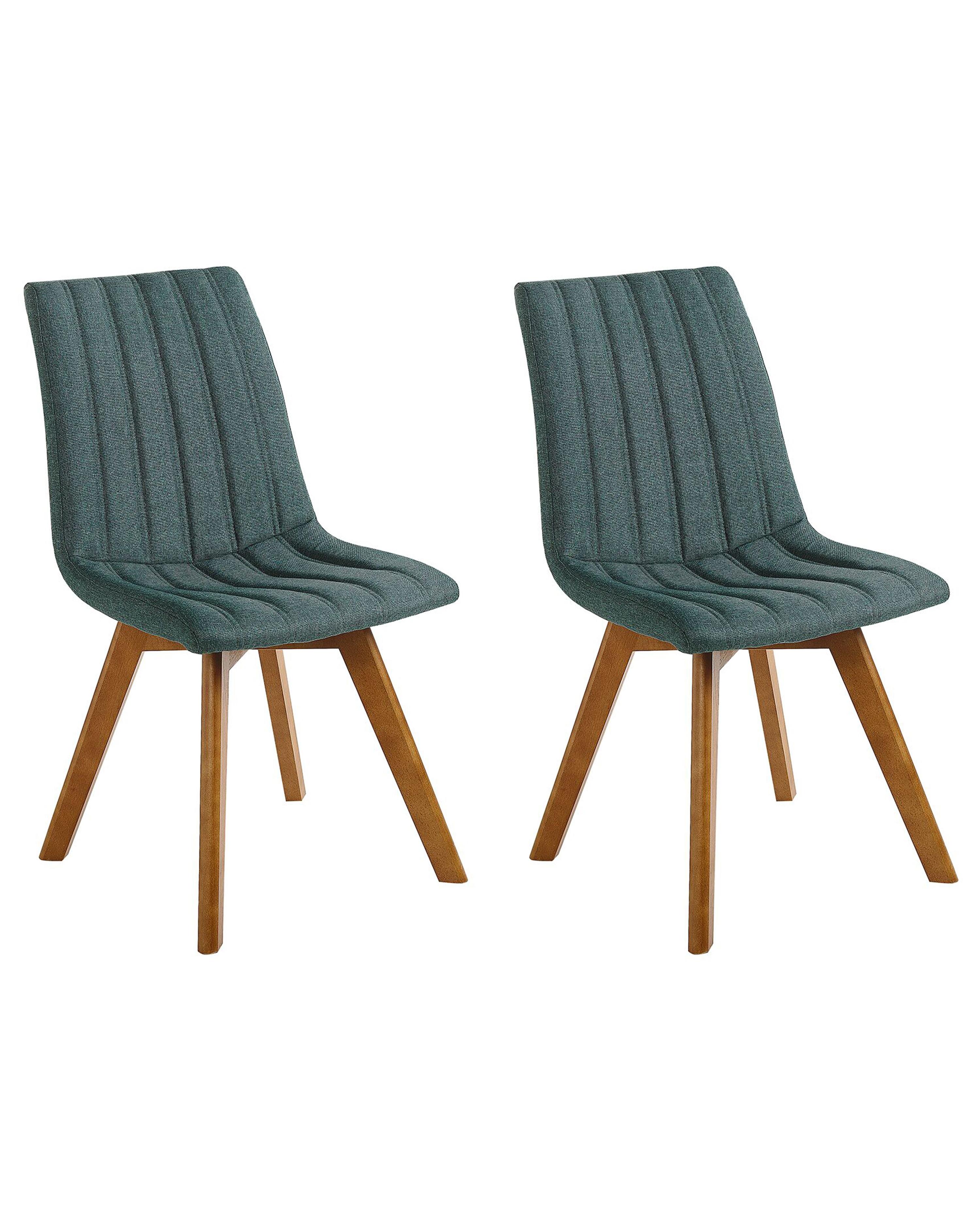 Set van 2 eetkamerstoelen CALGARY Donkergroen