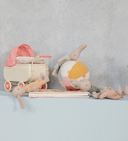 Maileg Kanin - Mikro - Beige/Rosa Striber