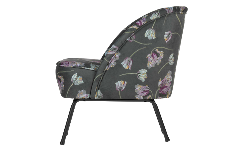WOOOD Vogue fauteuil fluweel zwart