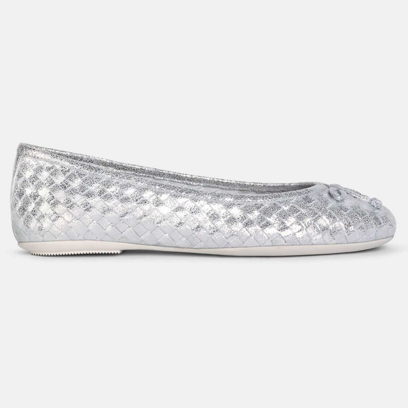 Geox Ballerines en Cuir Palmaria argentées