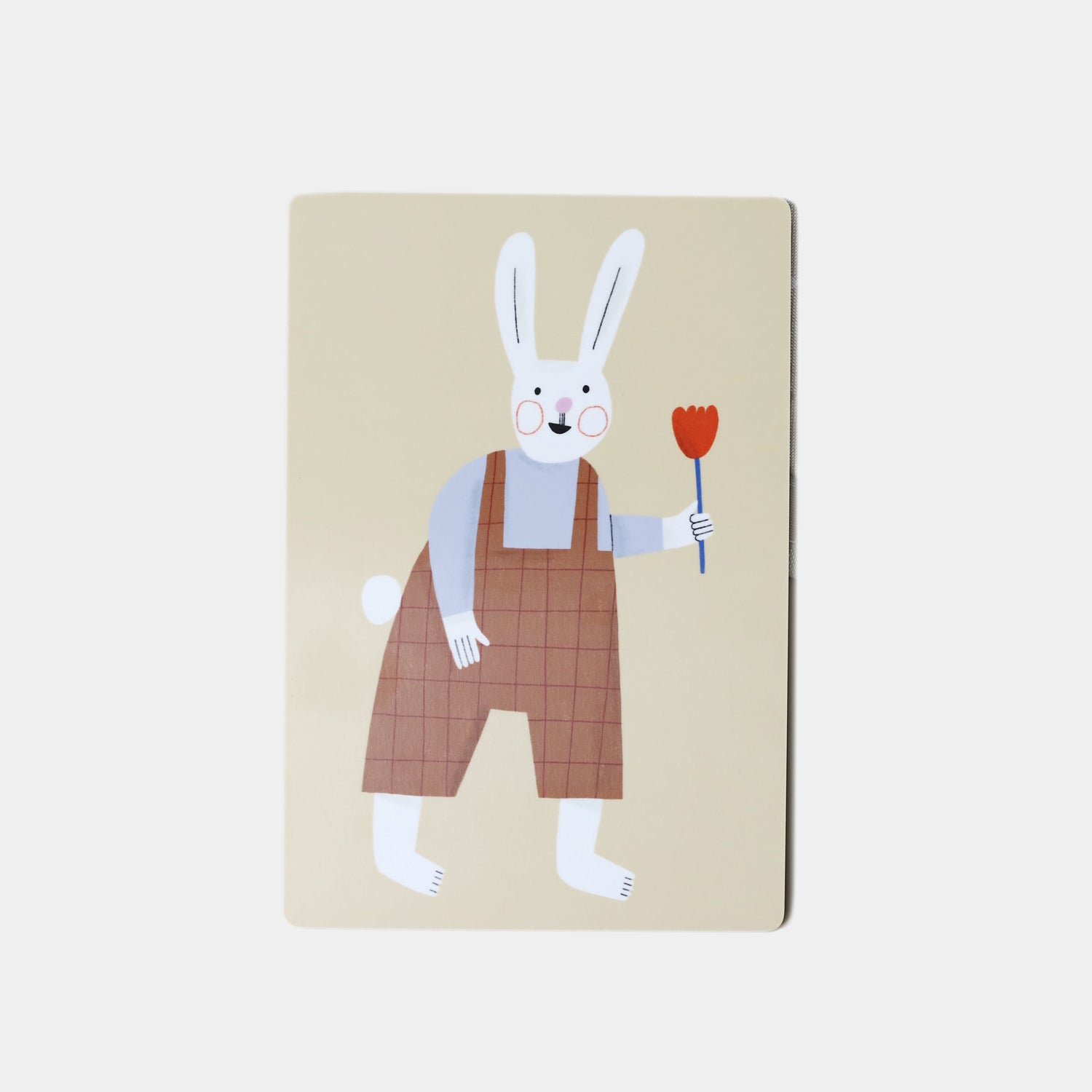 Frühstücksbrettchen „Hase mit Tulpe