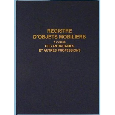 Registre objets mobiliers elve 320x250mm 100 pages pour antiquaires et brocanteurs