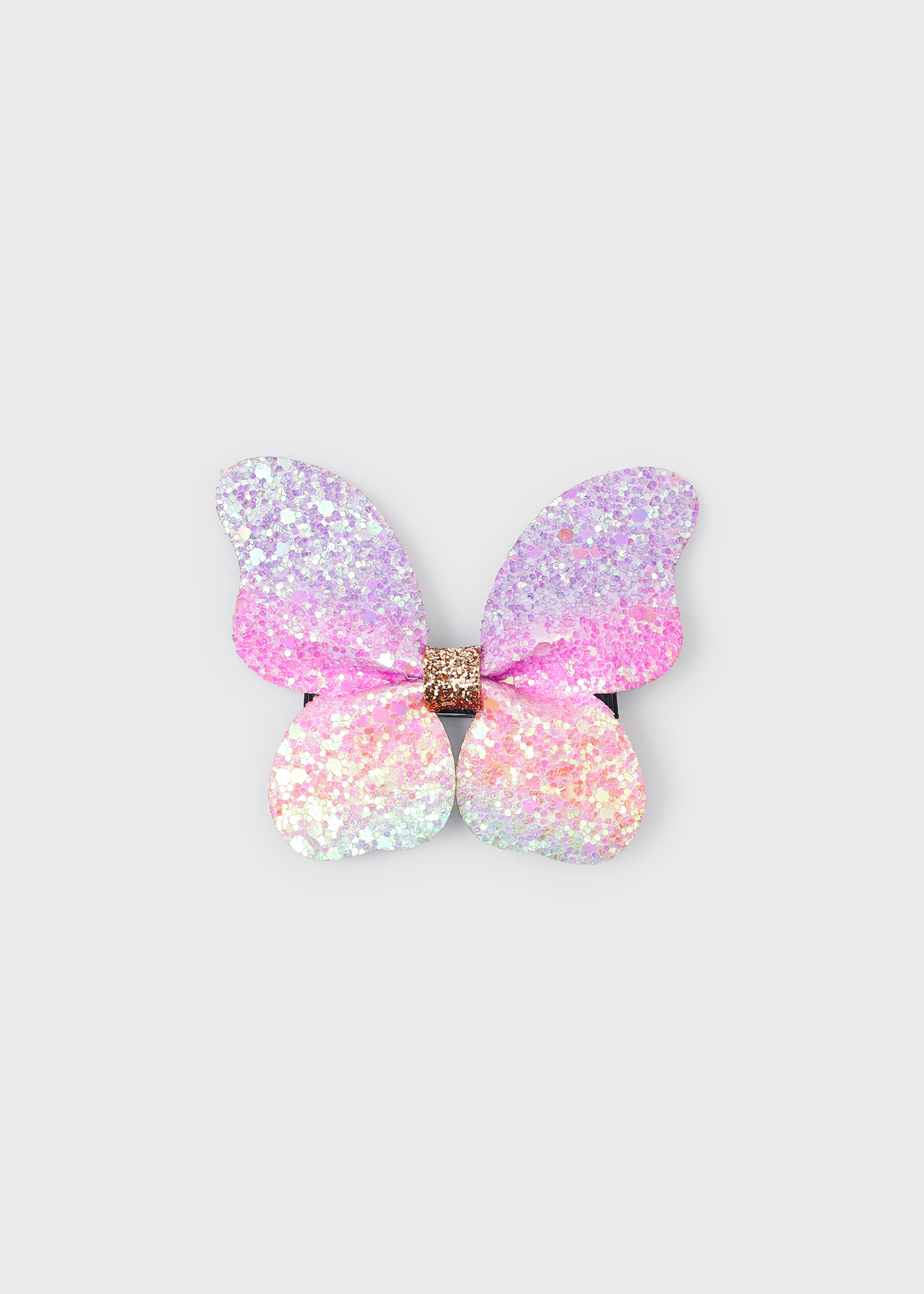 Presilha de cabelo borboleta com glitter para meninas