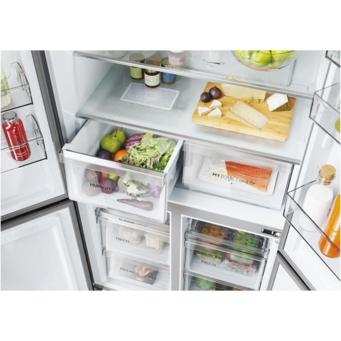 Haier Side-by-Side Multi Door CUBE 90 SERIE 5 HCR5919EHMP Platinum Inox - Interner Wassertank