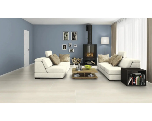 XXL porseleinen steengoed wand- en vloertegel Living crème 120 x 260 x 0,7 cm gepolijst beige