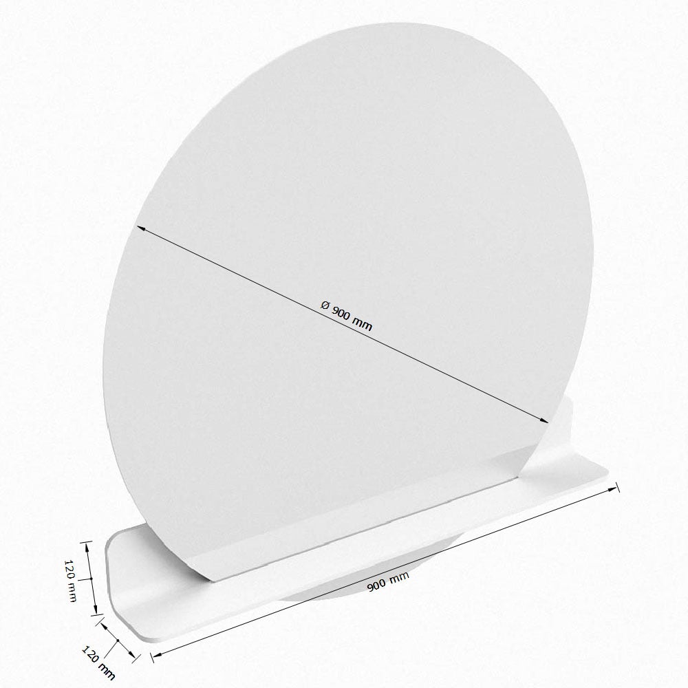Mondiaz Spot spiegel rond Ø90cm met planchet glace