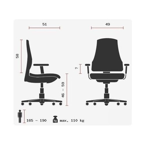 Luxus Chefsessel MURANO 10 Leder mit Armlehnen (höhenverstellbar) hjh OFFICE