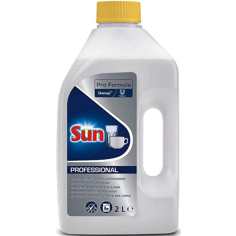 Liquide lave-verres et tasses SUN Professional - Bidon de 2 L