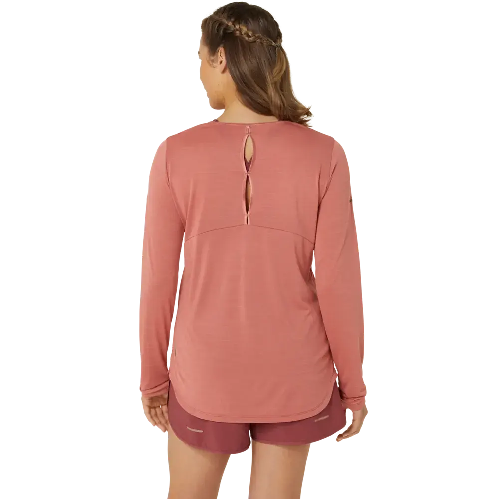 ASICS Nagino Run Hardloopshirt Lange Mouwen Rood Dames