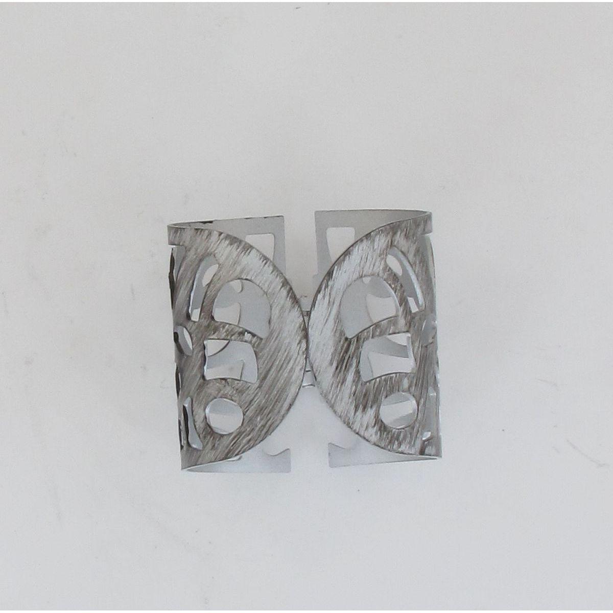 EMBRASSE METAL MANCHETTE RENAISSANCE GRIS NOIR