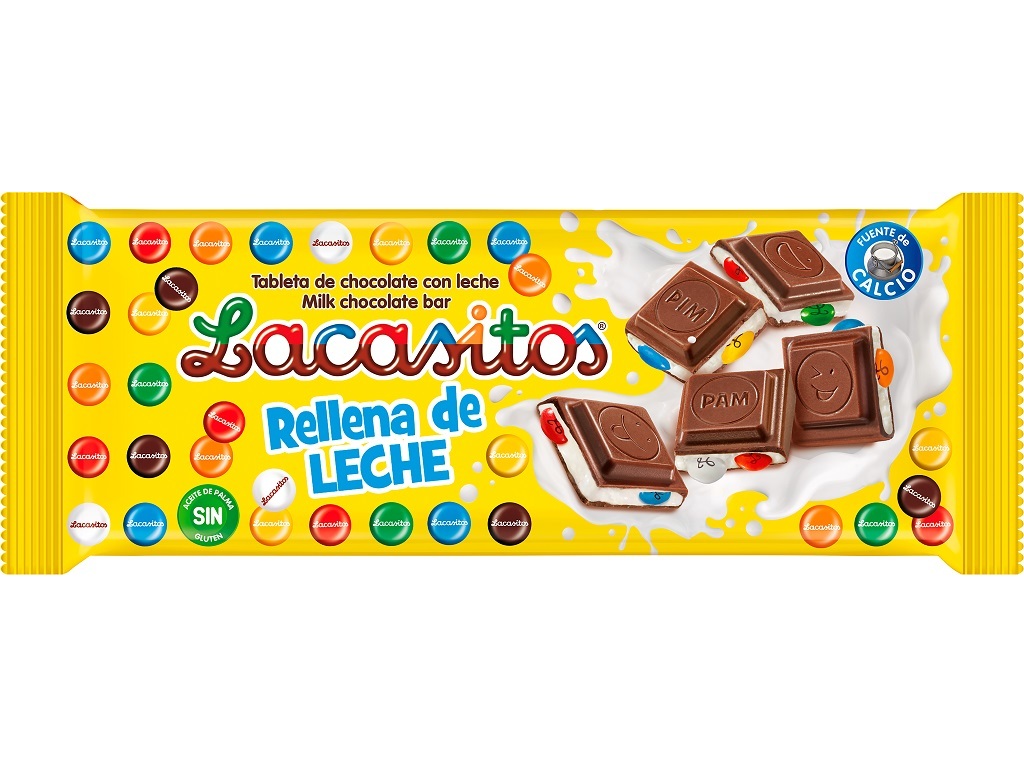 TABLETE LACASITOS RECHEIO LEITE 100G