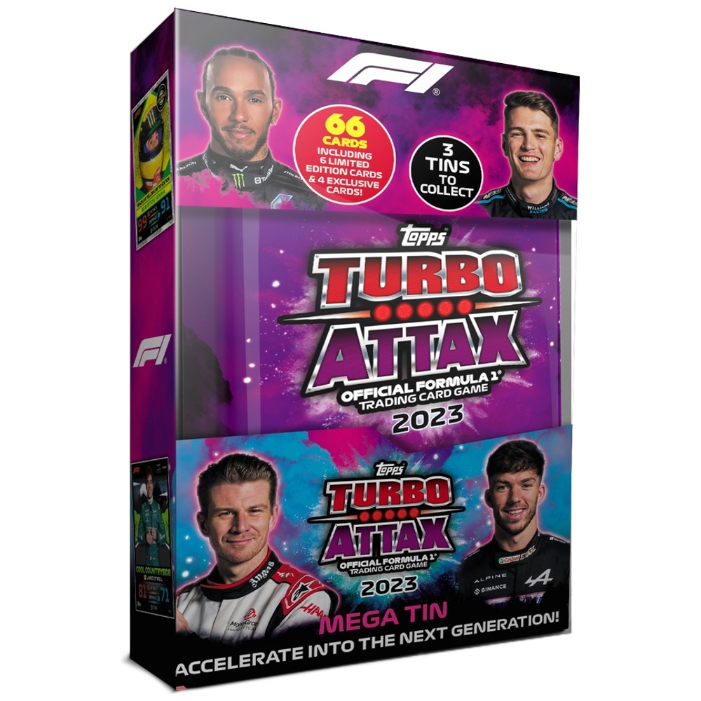 Topps Turbo Attax Formel 1 Sammelkartenspiel 2023 Mega Tin Sortiment