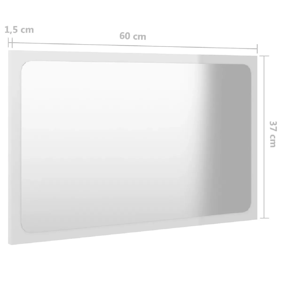 vidaXL Ensemble de meubles de bain Blanc brillant