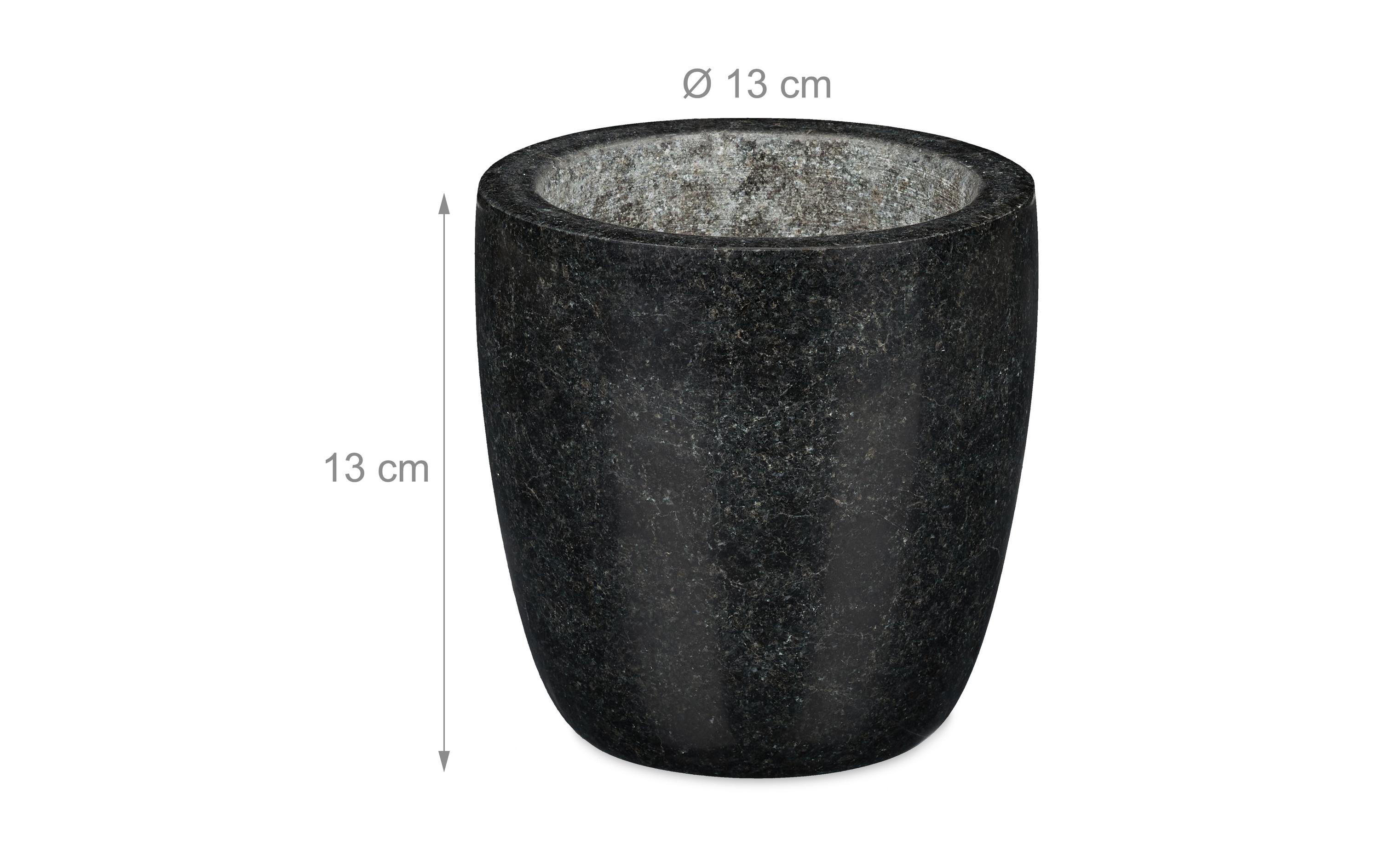 Mörser mit Stössel 13 cm, GranitKüchenmörser und Stössel aus Granit
