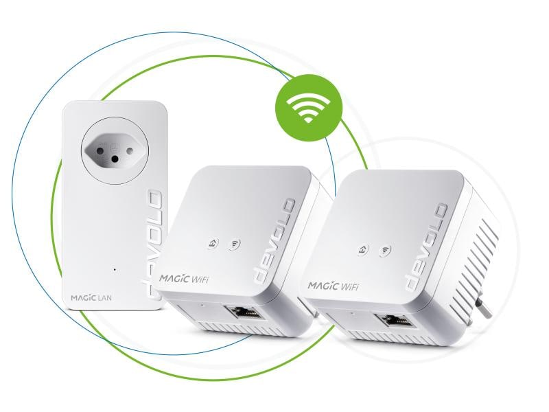 devolo Powerline Magic 1 WiFi mini Multiroom Kit Devolo Magic 1 WiFi mini Multiroom Kit Powerline-Adapter